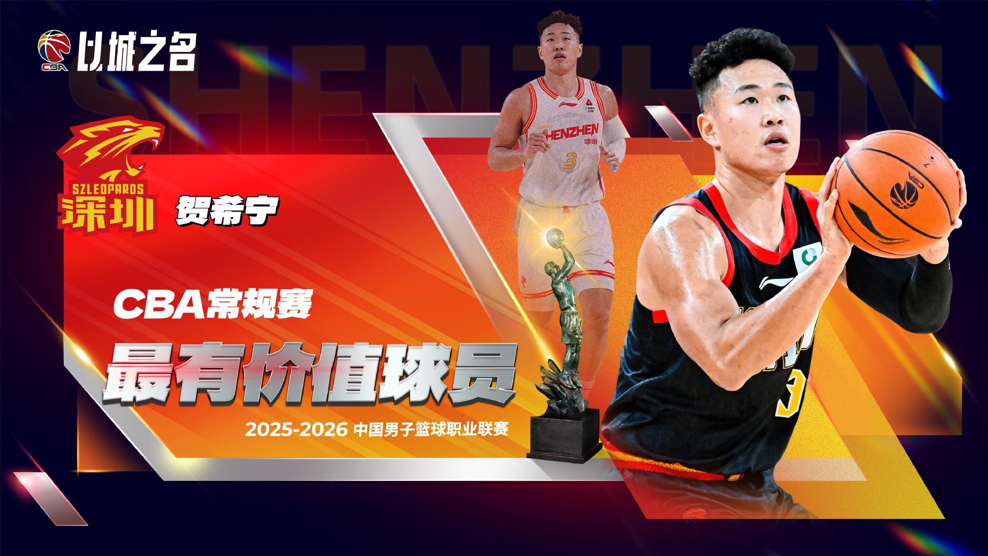KOK体育登录入口-贺希宁当选常规赛MVP！强势得分拔高深圳上限，期待世预赛延续